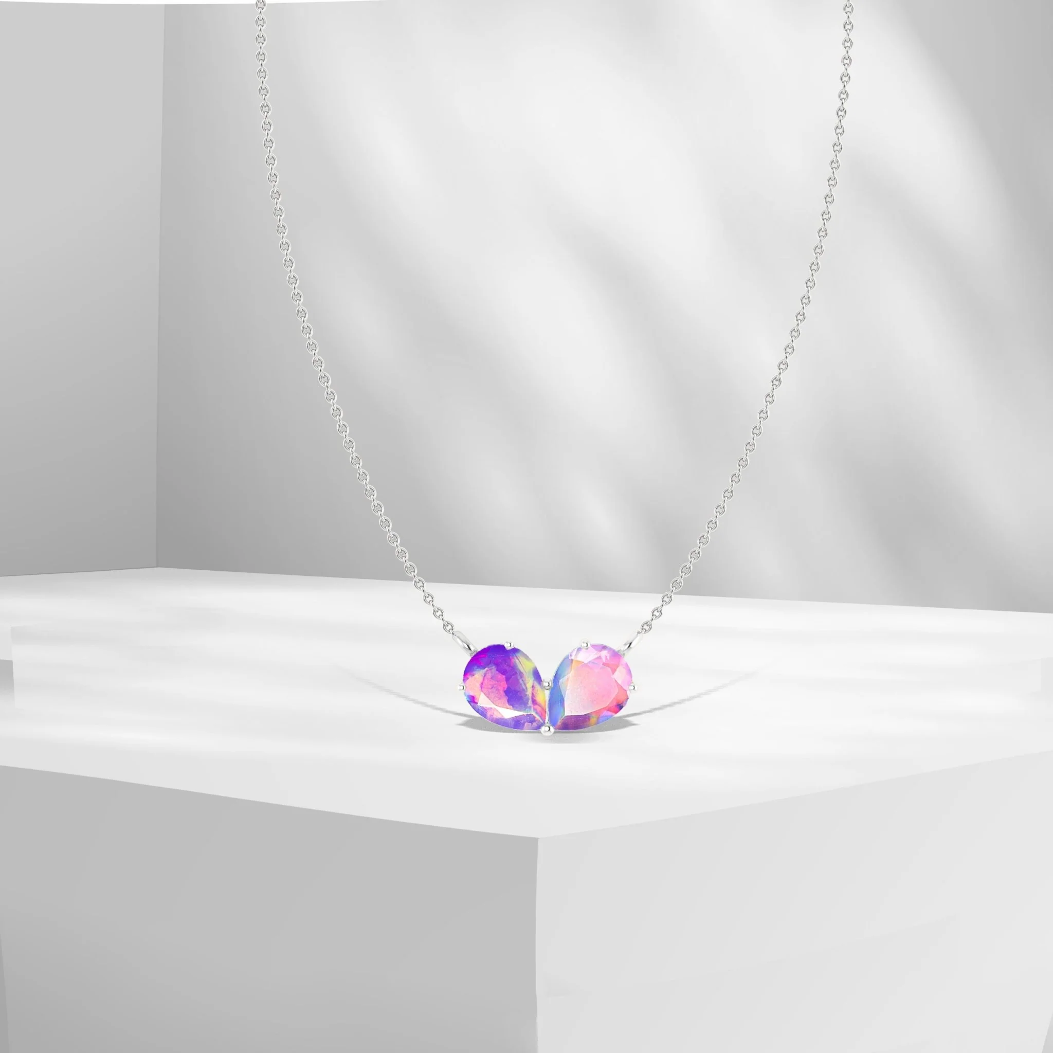 Black Pear Opal Gemstone Pendant for Women - Image 8