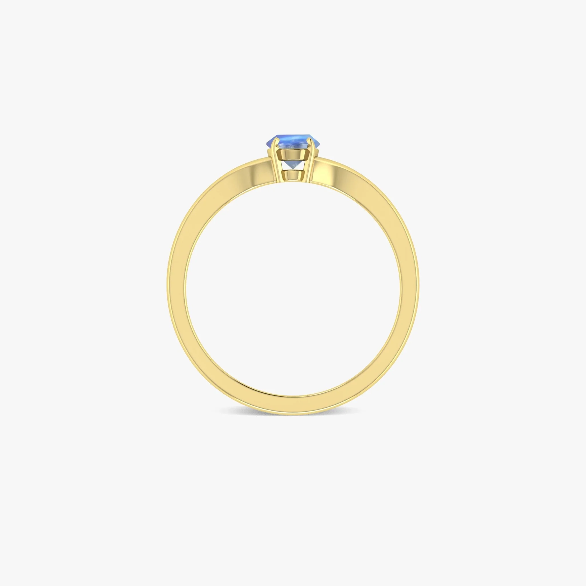 Rainbow Moonstone Oval Faceted Gemstone Ring - Image 7